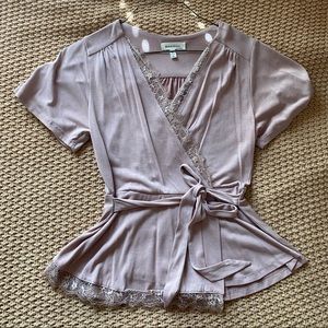 Burnt pink peplum top